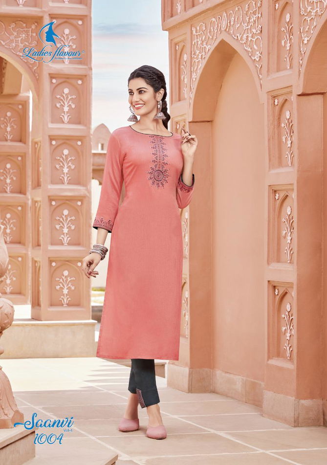 Ladies Flavour Saanvi 4 Exclusive Designer Kurti With Bottom Collection